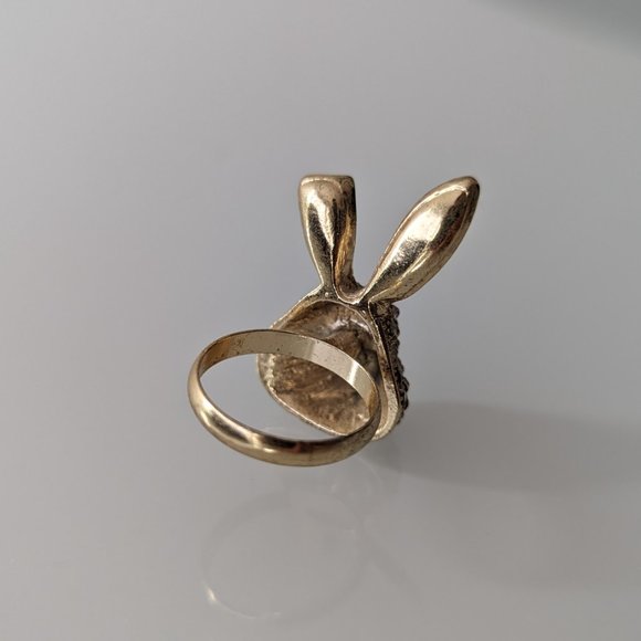Rabbit Rhinestone Ring Size 7 - Picture 3 of 3